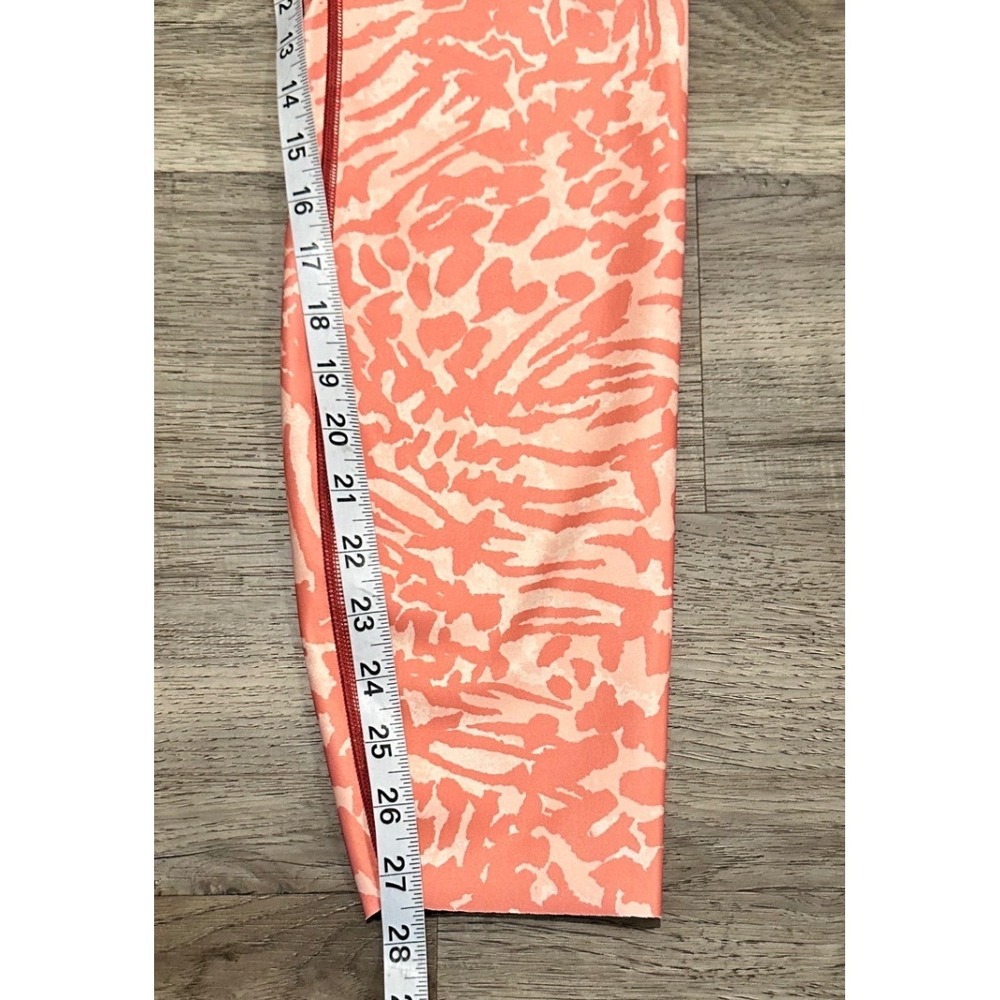 Good American Ombre Leopard Print High Waisted Leggings Red Peach Womens Size 4 - Picture 6 of 9